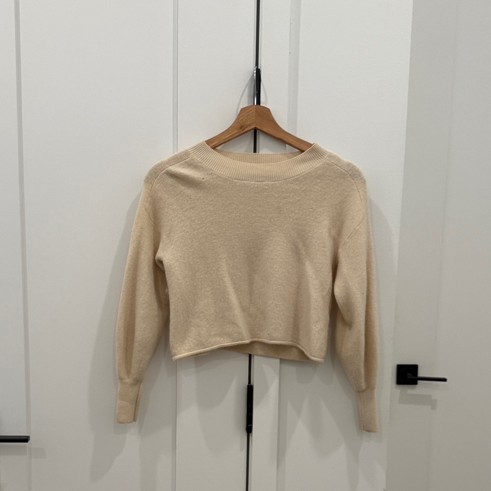 Frame Cropped Cashmere Sweater